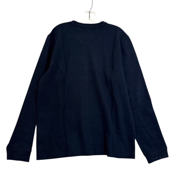 Theory Jocelin LS Double Piqué Crewneck Top Baltic Navy Men’s XL New With Tags - Picture 9 of 10